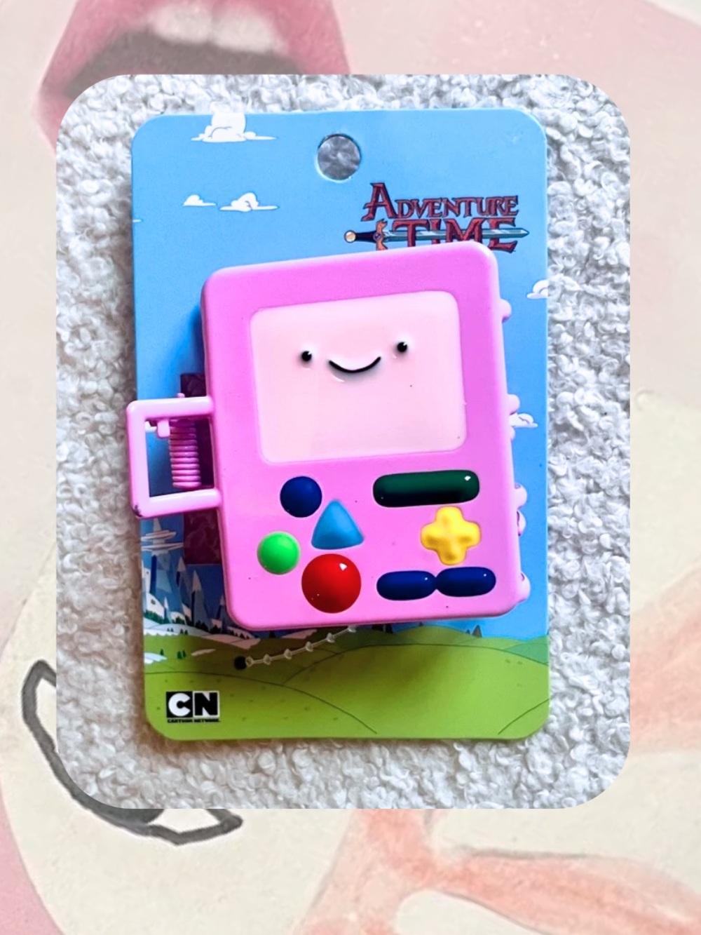 🎉🎉Adventure Time Pink BMO Claw Hair Clip